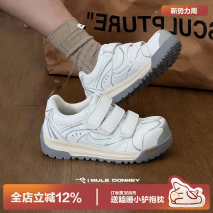 厚底丑萌大头板鞋 多嘴驴Donkey魔术贴小白鞋 好看休闲鞋 春季 女款