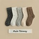 多嘴驴Donkey无骨中筒袜女冬季 纯棉防臭百搭加厚保暖长筒春秋袜子
