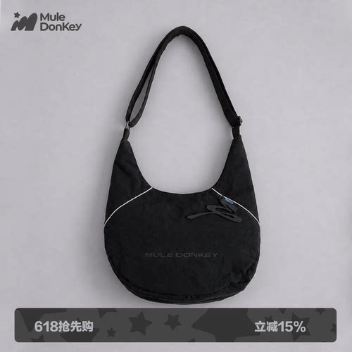 多嘴驴Donkey黑色斜挎包女