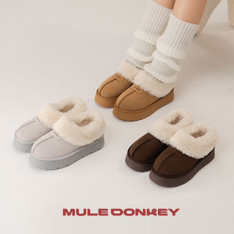 多嘴驴Donkey厚底防滑雪地鞋