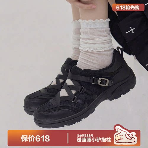 多嘴驴Donke黑色玛丽珍鞋女芭蕾
