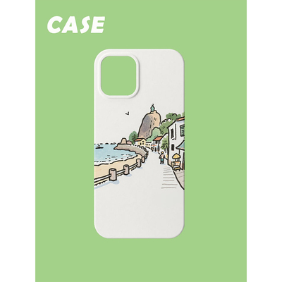 原创插画手机壳厦门鼓浪屿ins适用苹果17promax轻薄iPhone16151413plus韩国二合一菲林亚克力磁吸支架华为