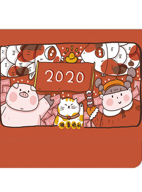 第2件半价插画iPad保护壳可爱小胖妞苹果三折360旋转亚克力笔槽pro13寸112.9air610.9mini磁吸平板套华为壳