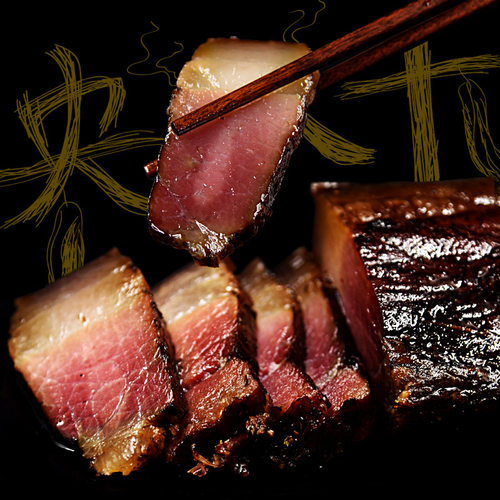 央八干后腿腊肉500g湖南湘西农家烟熏自制后腿腊肉湘西张家界特产