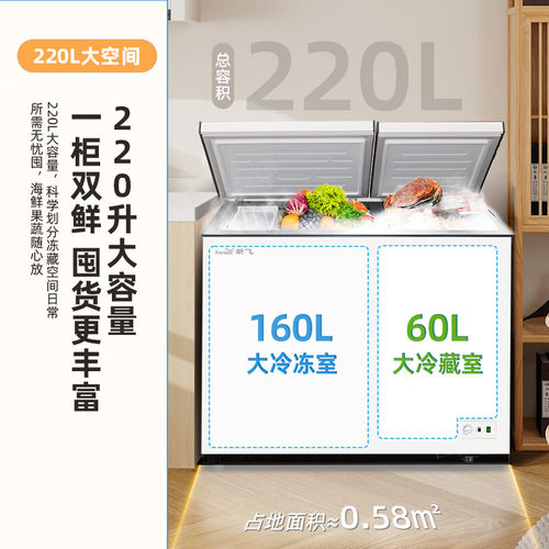 新飞220升双温冷冻冷藏冷柜一级