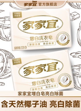 家家宜 家用洗衣皂实惠装 洁净柔和清香洗衣皂(202*2)克*2组