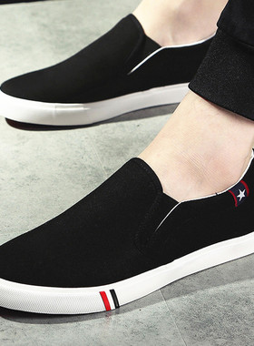 春季透气布鞋懒人休闲鞋子男鞋45码46大码47帆布鞋38小码男士板鞋