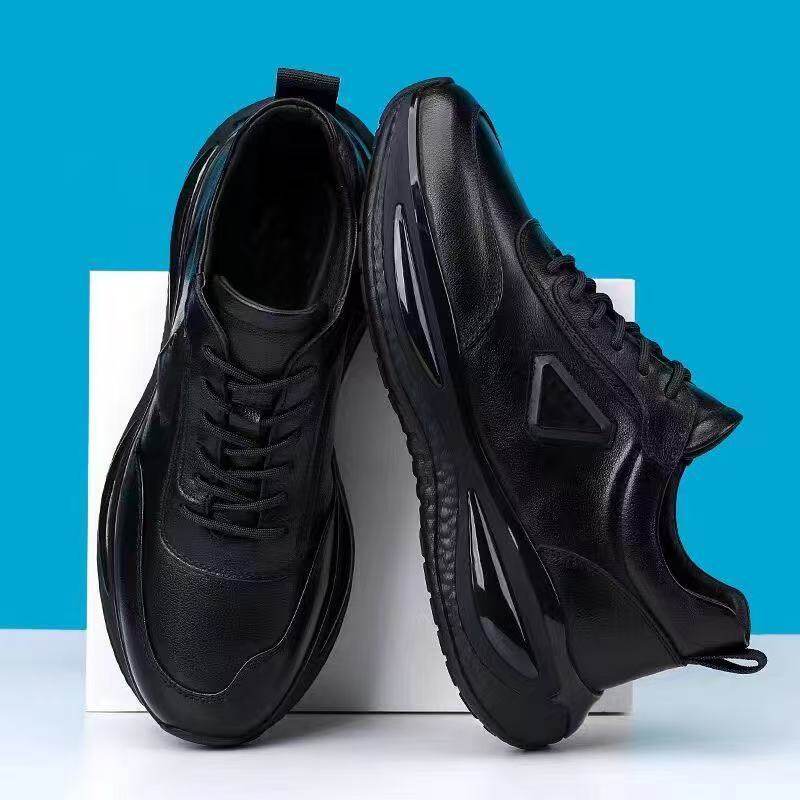 透气青年小皮鞋软底厨房工作鞋软底春季防水防滑百搭男鞋子4546码