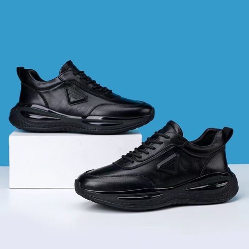 防滑厨师厚底软底舒适皮面工作鞋