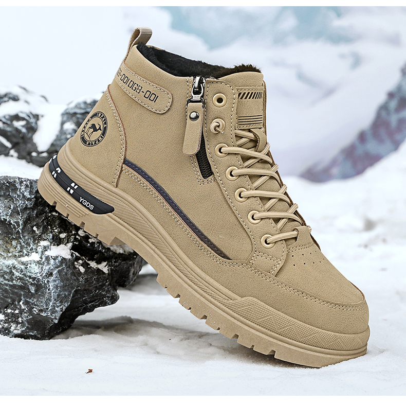 加厚保暖耐磨工作鞋休闲马丁靴男