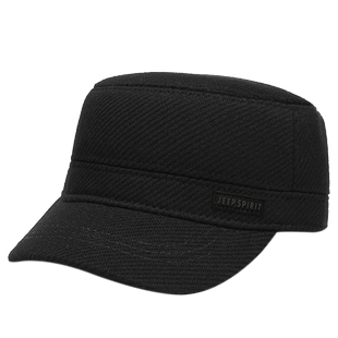 Jeep吉普加绒护耳帽子男加厚冬天保暖棒球帽中年大码鸭舌帽子圆顶