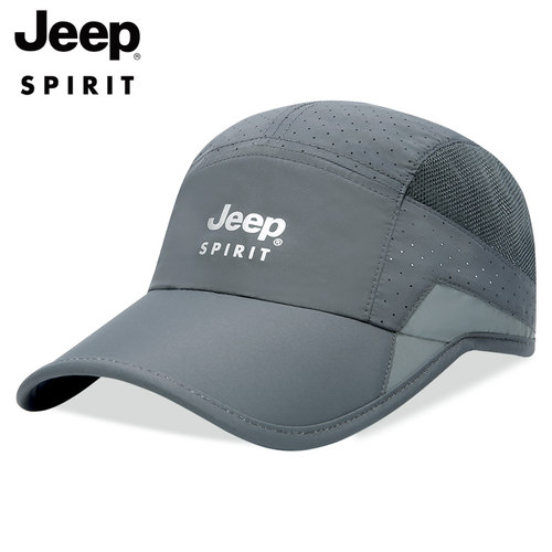 jeep鸭舌帽中青年户外网眼帽子