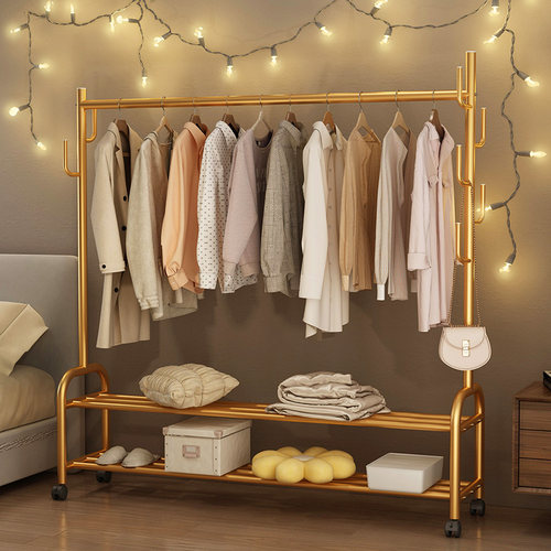 晾衣架落地卧室内简易杆式挂衣架