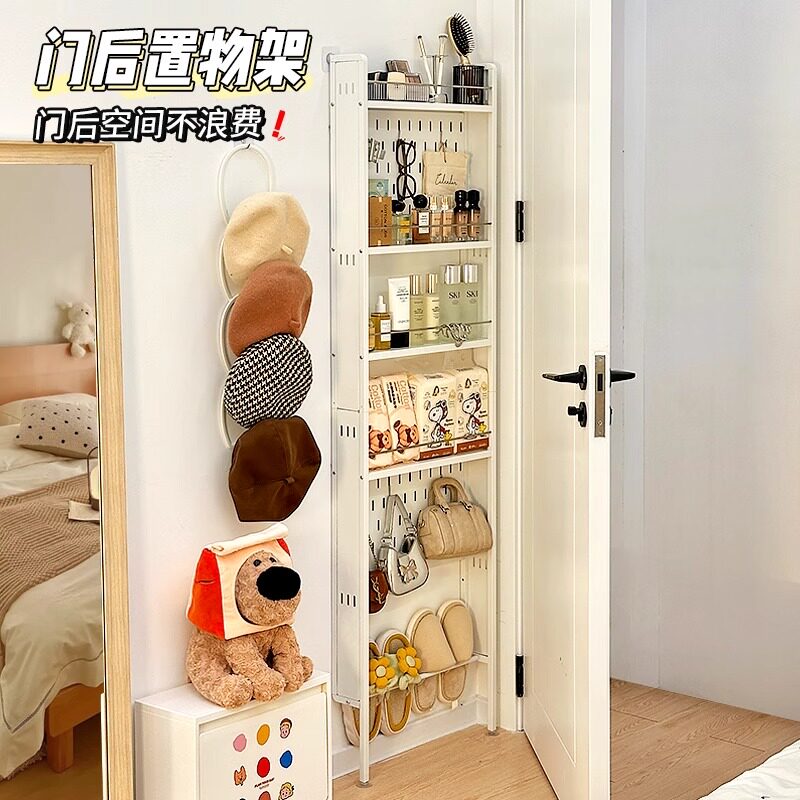 门后置物架洞洞板玄关放包包神器