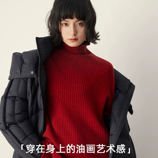 全羊毛点子纱半高领加厚套头毛衣LG8817 跨年宠粉节