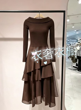 商场同款连衣裙女2026春新款桑蚕丝收腰礼服裙32617D005_HU