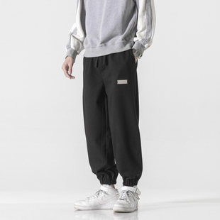 春秋运动休闲裤宽松束脚长裤青少年灯笼裤学生工装卫裤哈伦裤男裤