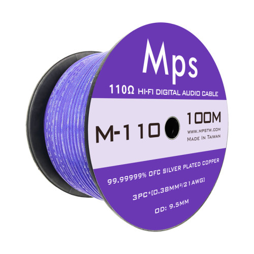 Mps线进口110欧数字信号线M-110无氧铜镀银音响cd解码AES同轴线