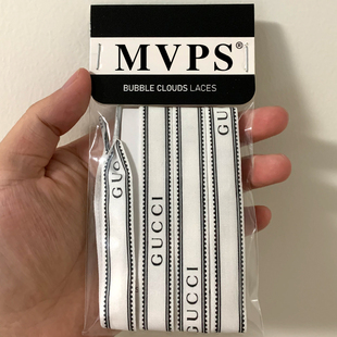 匡威1970sgucci适用帆布鞋联名丝带鞋带绳古奇字母LOGO装饰带白色