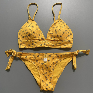 欧美性感三点式 泳衣女温泉 比基尼聚拢分体2025新款