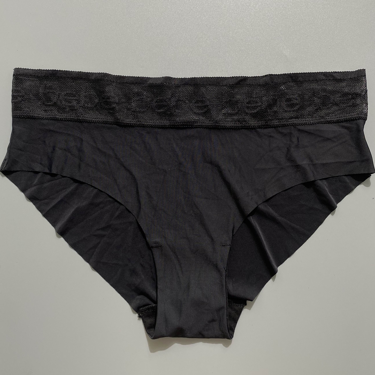 bebe 黑色无痕夏天内裤女高腰隐形纯棉抗菌裆性感运动薄款内裤