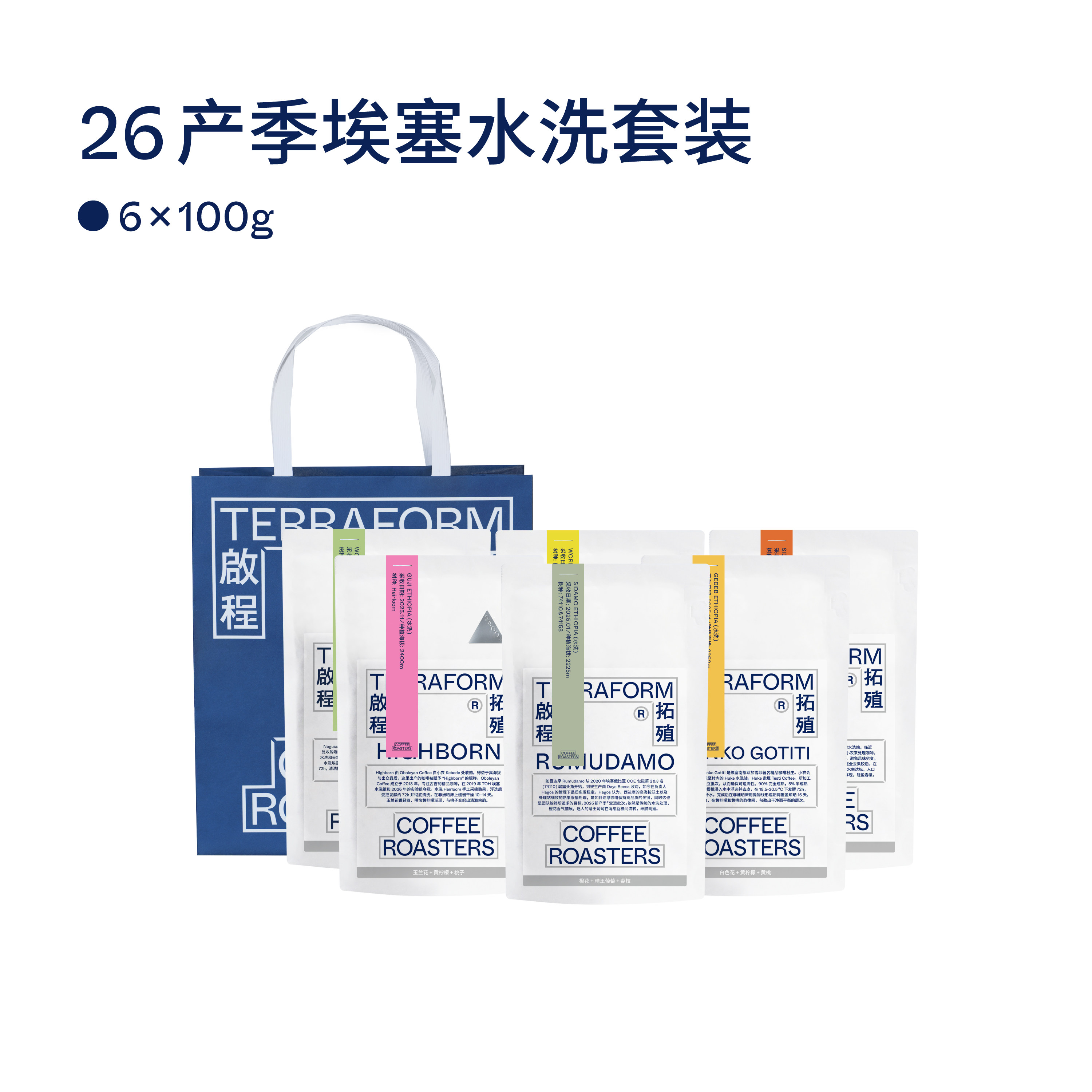 【Terraform】2026产季 埃塞手冲水洗套组咖啡豆100g*6包