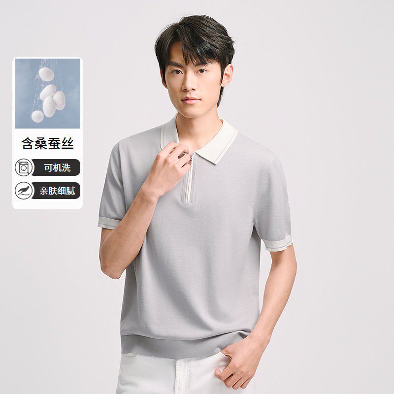 JODOLL夏季短袖休闲抗起球POLO衫