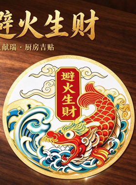 开门见灶鸱吻贴纸西北角化解