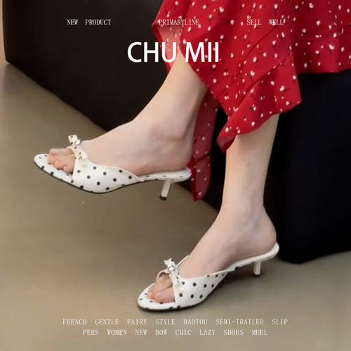 羊皮版~温柔波点蝴蝶结凉