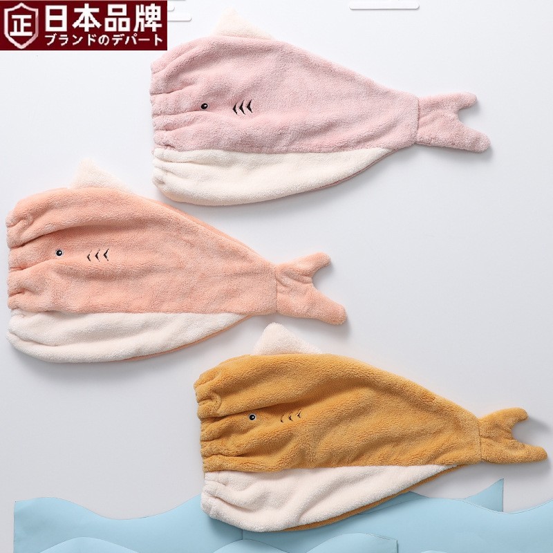 日本进口干发帽女吸水速干包头巾 珊瑚绒网红儿童毛巾 新款亲子款