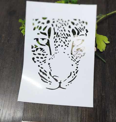 镂空动物豹子潮酷镂空模板拓印