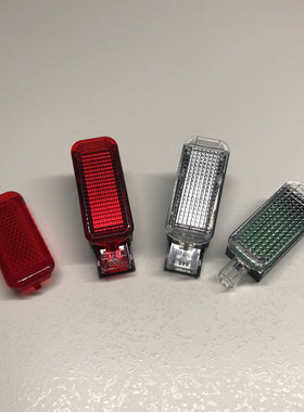 适合奥迪A4LA5A6LA8车门红色反光片Q5车门红灯照地灯后备箱脚窝