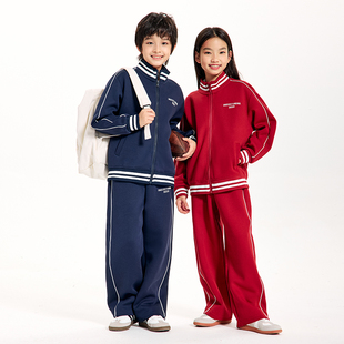 儿童帅气时髦外套运动裤 DK童装 女男童运动套装 新款 两件套潮 秋装