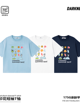 DK童装26夏季山系露营风女男童休闲短袖儿童中大童休闲上衣T恤衫