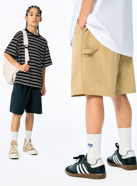 DK童装25夏季日系女男童复古五分裤工装裤儿童中大童百搭休闲短裤