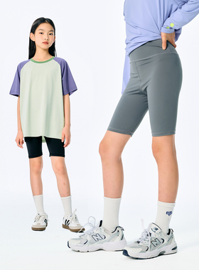 DK童装夏装女童凉感速干运动短裤瑜伽裤儿童女孩休闲骑行打底裤潮