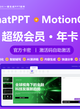 【官方正版】AIPPT生成MotionGo会员互通ChatPPT年卡VIP用12个月