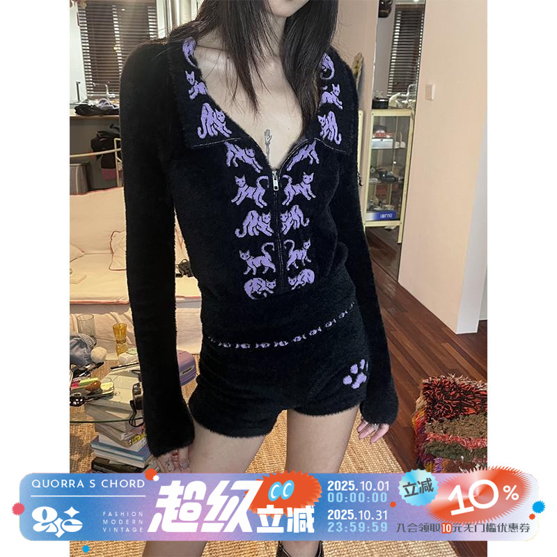 QUORRASCHORD美式复古毛衣