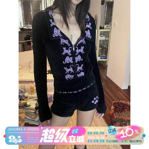 QUORRASCHORD美式复古毛衣