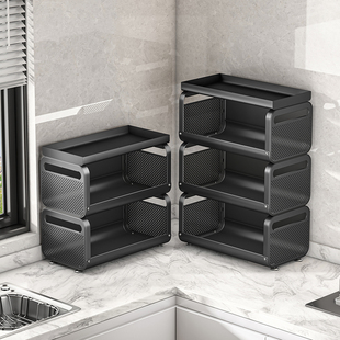 宾尼适厨房蔬菜置物架收纳筐台面姜蒜收纳加厚桌面放水果储物层架