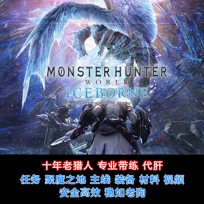 steam怪物猎人世界冰原带练带过任务陪打黑龙冥赤龙代打mhw煌黑龙
