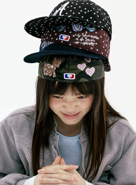 tmv韩国小众设计师同款星星印花棒球帽女 小马平檐帽反戴款