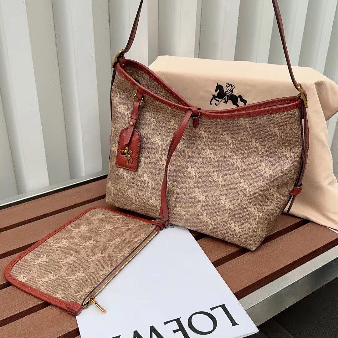 YASIPOLO韩版亚格斯保罗2023新款复古机场包轻奢时尚老花单肩斜挎