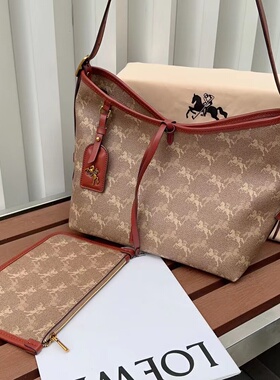 YASIPOLO韩版亚格斯保罗2023新款复古机场包轻奢时尚老花单肩斜挎