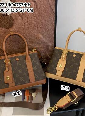 优库迪斯UK女包2025新款托特包高颜值轻奢复古老花手提单肩斜挎包