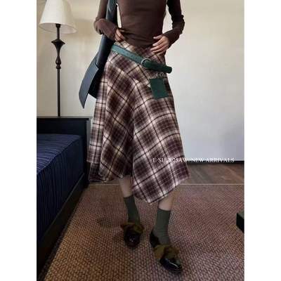 呢料加厚半身裙百搭气质