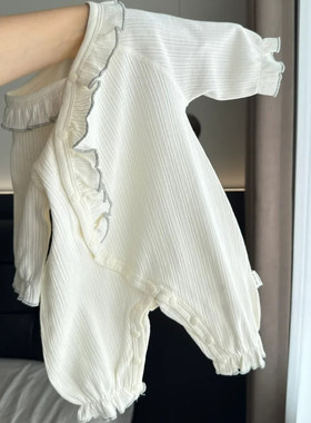 婴儿连体衣纯棉a类春秋季新生儿衣服可爱宝宝无骨爬服 安阳婴童装