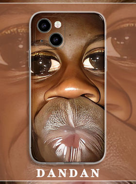 恶搞黑人适用iPhone14prox手机壳12苹果11个性13巨丑xr透明8p软壳xs