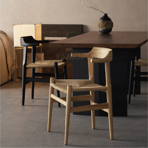 山野木戏藤编白蜡木扶手椅pp68