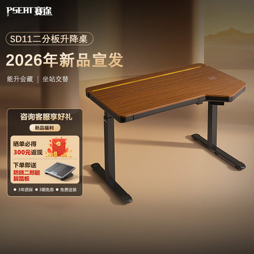 赛途电动升降桌双电机智能操作工作台家用学习台式电脑桌办公桌